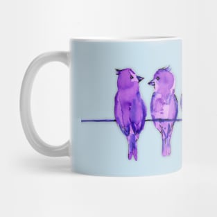 Three purple birds Mug